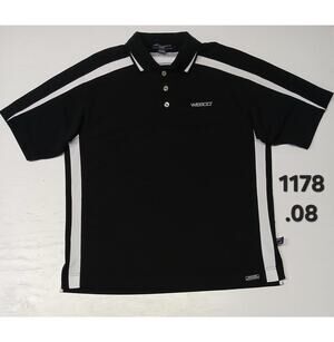 Pro Celebrity (Large) Black Short Sleeve Collar Golf Shirt